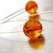 Amber Round Drop Earrings Modern Minimalist Silver Arch Wish Bone Ear Wires Long Linear Hook Earrings with 70% Baltic Amber