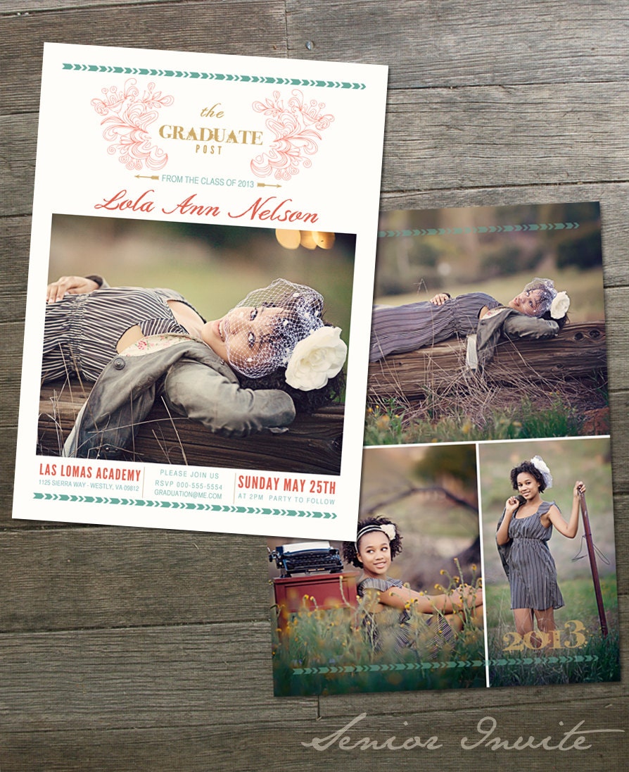 Extravaganza - 5x7 Senior Announcement Card Template