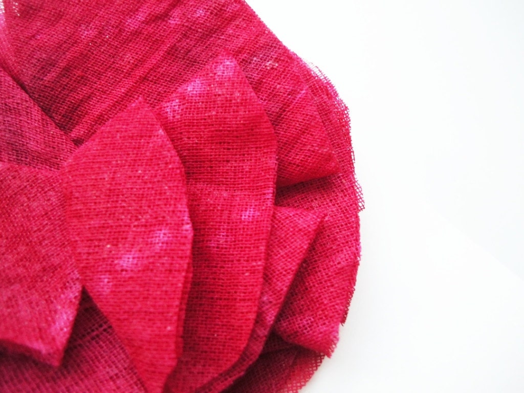 African Fabric Flower Hair Clip