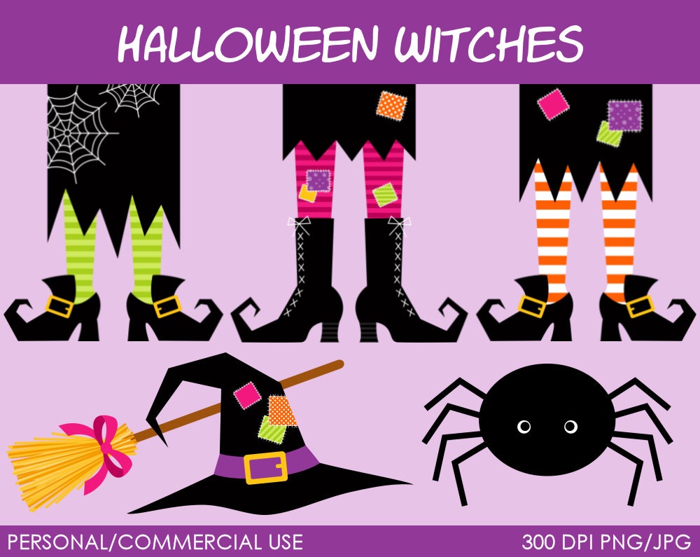 Halloween Witches Clipart - Digital Clip Art Graphics for Personal or Commercial Use Il_170x135