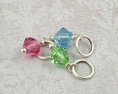 Swarkovski crystal charm, birthstone charm