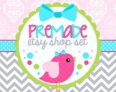 Sweet Pink Chirp Bowtique - Premade Etsy Set Il_170x135