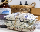 Set of Three Reusable Dryer Sachets, Organic Herbs, Choice of Scent, Dryer Satchels, Organic Herbal Sachets