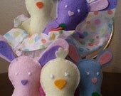 Easter Bunny and Carrot Personalized handmade wool felt gift