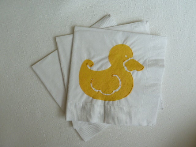 Yellow Duck Paper Cocktail Napkins