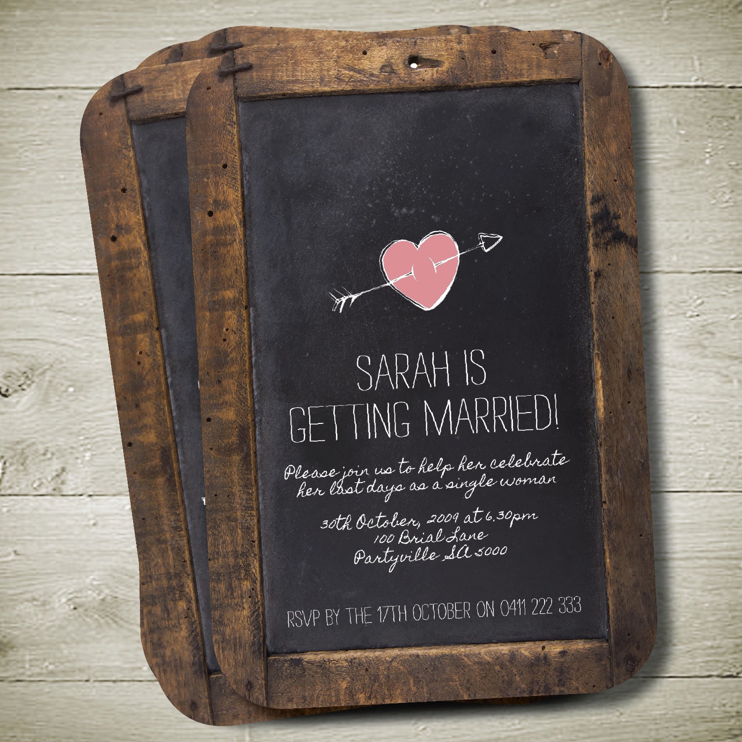 CHALKBOARD Custom Personalised Printable Invitation