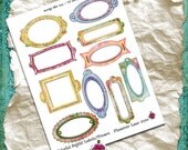Jeweled Frame Tags/Labels - set of 10 - Instant Download