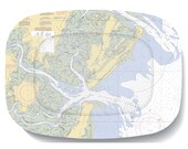 Richmond Hill Nautical Chart Melamine Platter - 1 platter