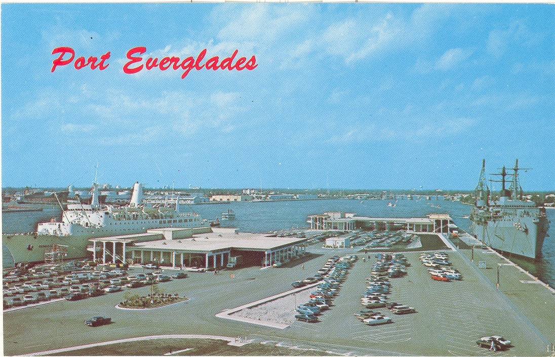 Vintage Florida Postcard - Fort Ft Lauderdale - Hollywood - Port Everglades