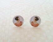 Downton Abbey Lady Edith Profile Stud Earrings