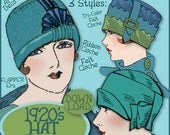 sale SEW 3 Vintage 1920s FLAPPER CLOCHE Hat vintage e-Patterns (Lillie Set) pdf