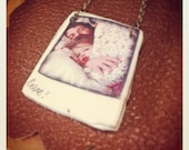 Ceramic Polaroid love locket necklace