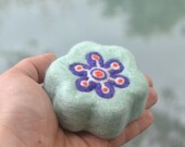 Felted Soap Purple Retro Flower  ( Lavender )