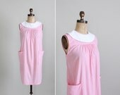 Vintage 1960s Dress : 50s Gingham Summer Day Dress