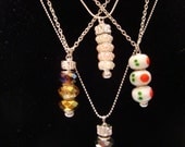 Sale - European Beaded Pendant on Sterling Silver Chain - Choose Your Design