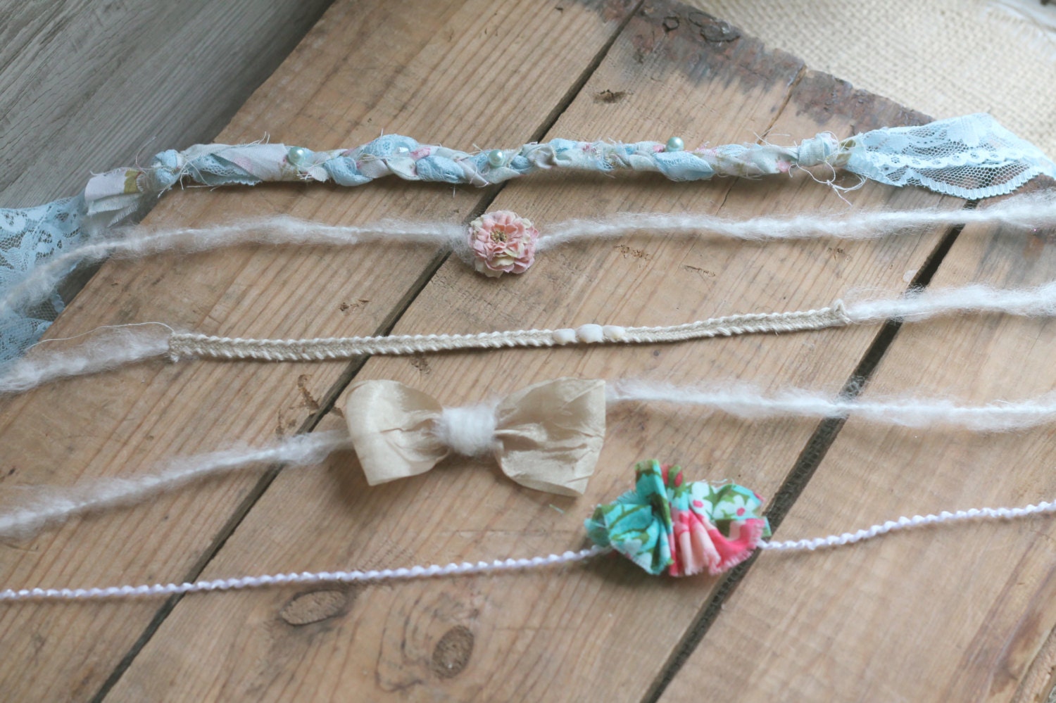 set of 5 tiebacks