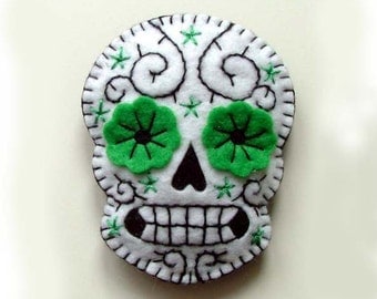 Day of the Dead Felt Brooch