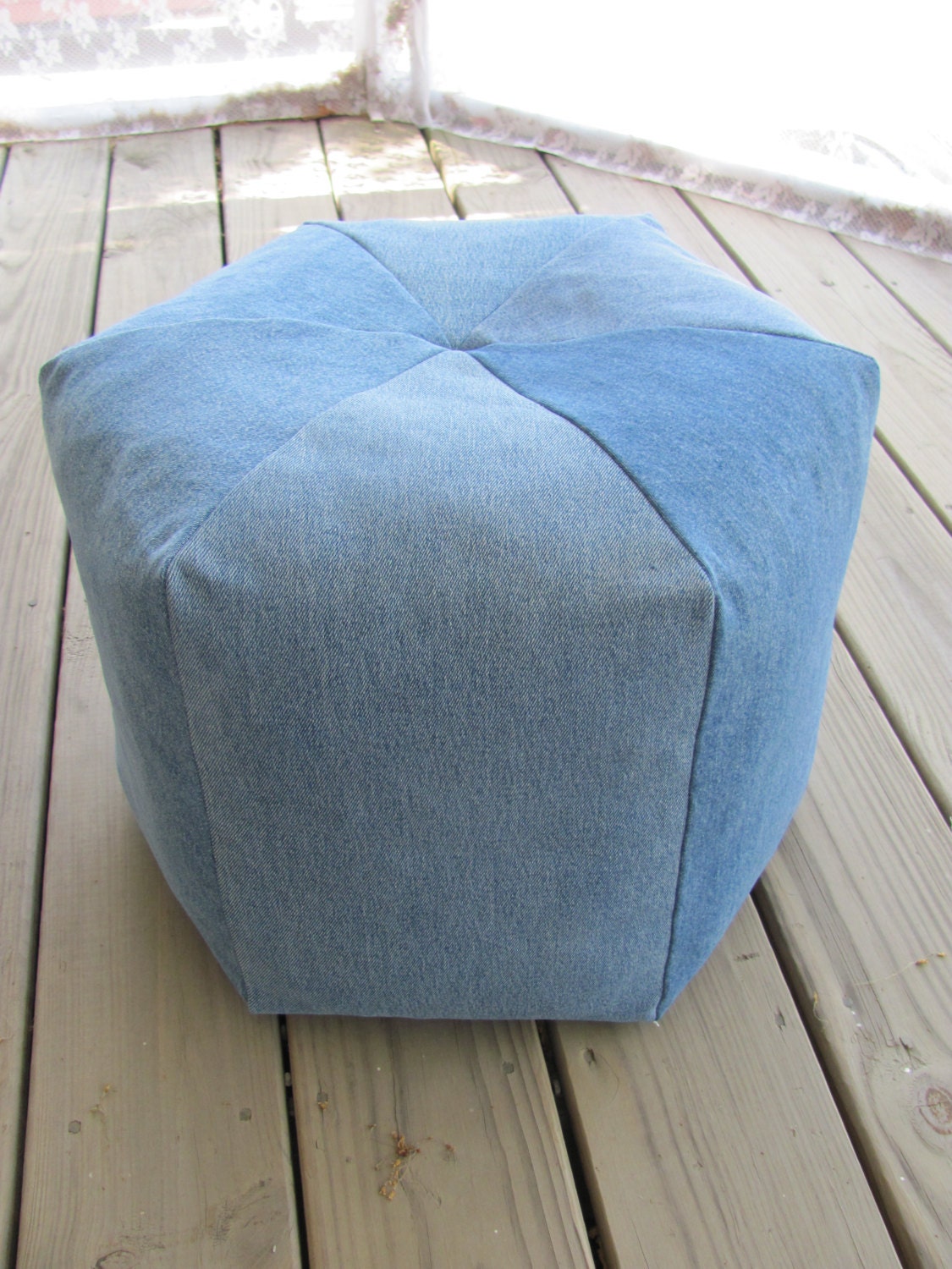 Ottoman  floor cushion round hassack hassock floor pillow  bean bag pouf storage bag foot stool