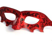 Harlequin Bandit - Handmade Leather Costume Mask
