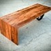 Wheeled Waterfall Coffee Table - Custom Furniture