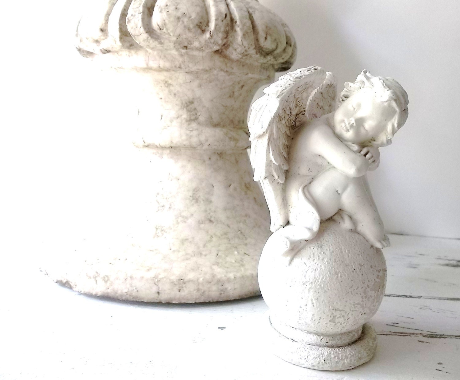 Antique Architectural Gable Roof Spire Finial. French Shabby Decor Cottage and Gardens Sculptured Ornamental Salvage