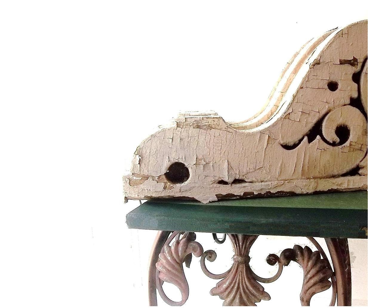 Architectural Antique Wood Corbel Sconce. French VAnilla Capuccino.  Majestic Victorian Gingerbread Salvage Architect