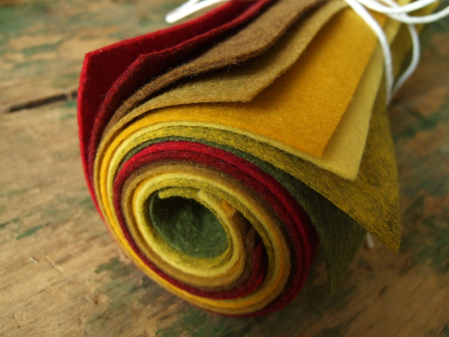 9x12 Wool Felt Sheets - The Ketchup, Mustard and Relish Collection - 8 Sheets of Felt