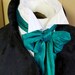 REGENCY Brummel Victorian Ascot Tie Cravat - Peacock Teal Green Silk 4 inch width