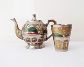 Vintage Brass Small Teapod and Brass Mug - Indian Style