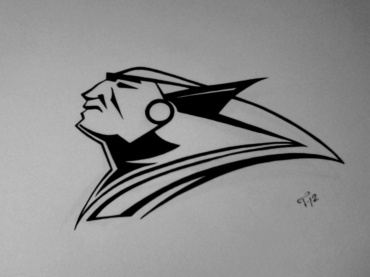 Custom Ink Drawing Black & White Commissioned Artwork GREAT TATTOO Designs