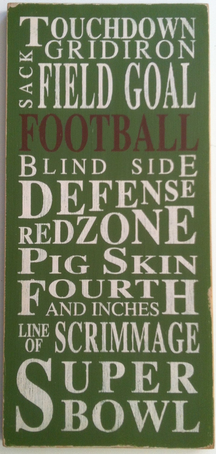 Football - Typography Word Art in White