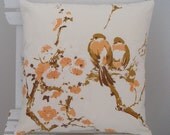 Vintage Bird Print Pillow (244)