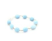 Aquamarine Wire Wrapped Bracelet