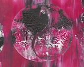 Yin & Zang  Original Acrylic Abstract Painting Fine Art in Double White Mat by Ryan O'Neill