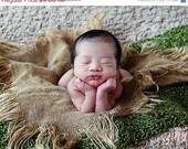 ON SALE Burlap Blanket Photography Prop Burlap Layering Newborn Baby Photo Prop Mini Burlap Basket Filler Stuffer