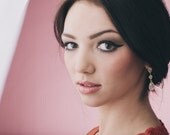 Tiered CZ Teardrop Earrings Bridal Earrings