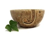 Ceramic Yarn Bowl in Earth Tones of Light Brown and Green