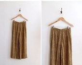 25% OFF FLASH SALE Vintage 1980s wide leg rayon pants with abstract print