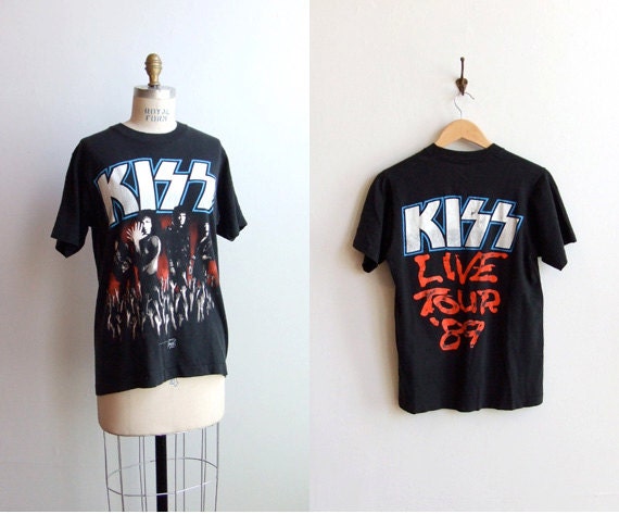Vintage 1980s collectable 1989 KISS tour shirt