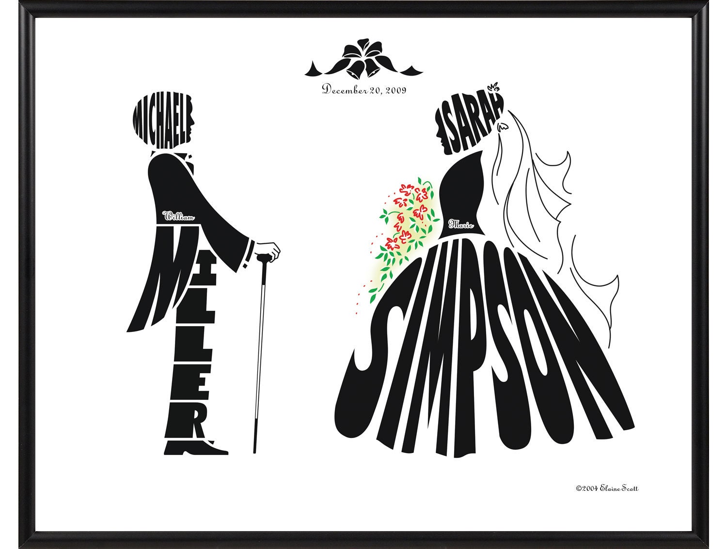 Personalized Wedding Print - Framed