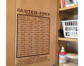 Kitchen cupboard gluten free conversion chart vinyl organize