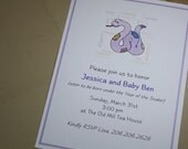 Year of the Snake Custom Baby Shower Invitation, Watercolor Print or New Baby Announcement, Set of 10