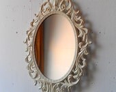 Fairy Princess Wall Mirror - 13 by 10 in Vintage White