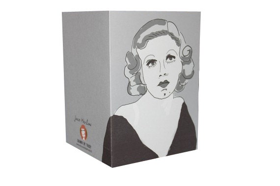 MAY 10% SALE Jean Harlow Note Card, Birthday, Greetings, Blank