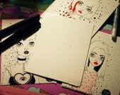 Small Inked Portrait - 4.5x5.5in