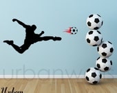 Vinyl Wall Sticker Decal Art - Soccer Player