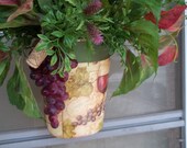 Front door wreath,Summer wreath,Mothers day gift,Alternative,Door wreath,wreath,Vineyard wreath,Galvanized wall pocket,Wine Decor