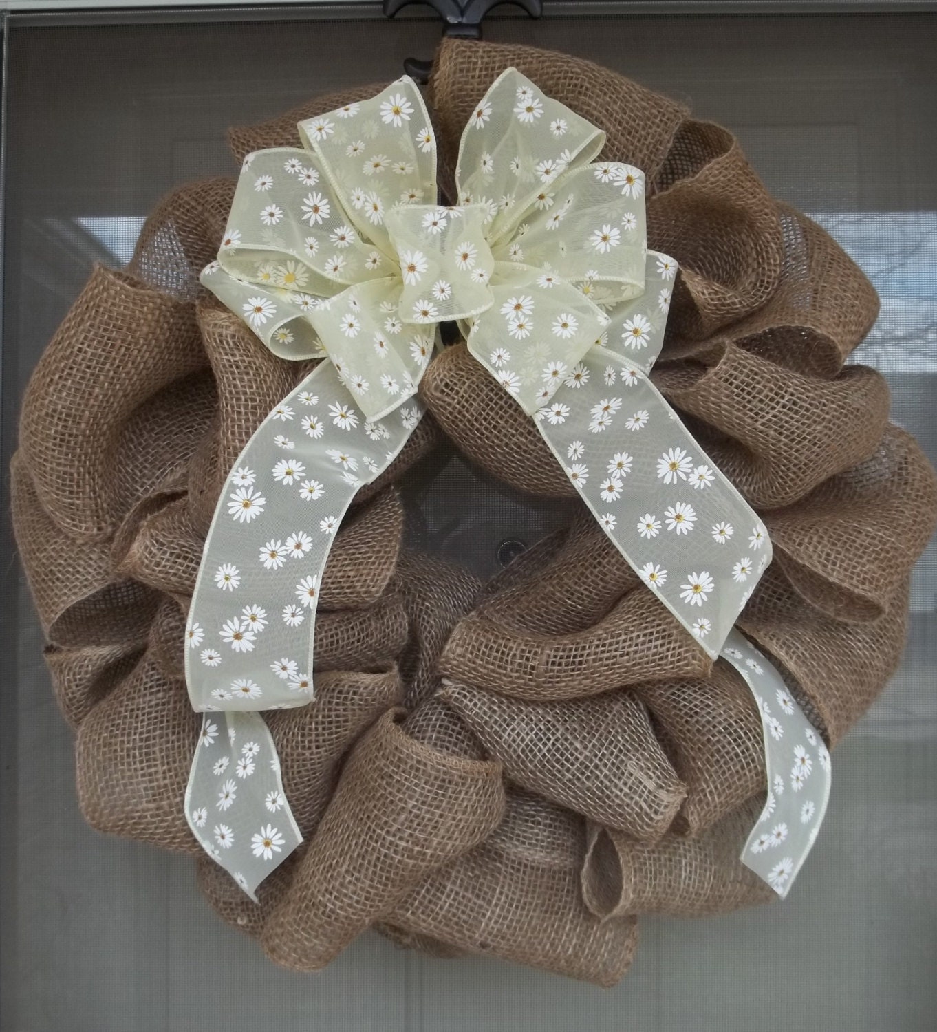 Burlap Wreath,Wreath,Sunflower wreath,Summer wreath,home decoration,birthday gift,Outdoor decor,Sunny days wreath,Spring wreath