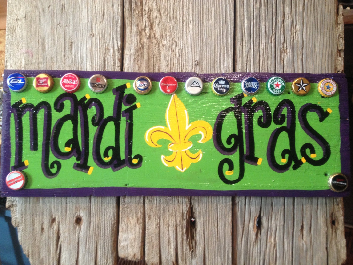 Mardi Gras New Orleans Hand Painted Wood Signs