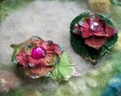 Pair Hair Clips, Spring Garden Fairy, Hydrangea Blossom